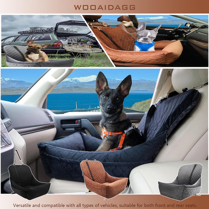 Dog Car Seat for Small Dogs (Brown)