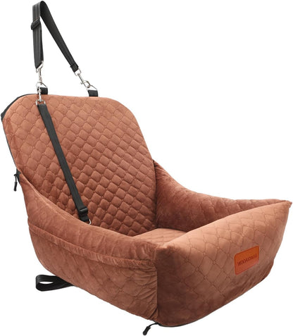 Dog Car Seat for Small Dogs (Brown)