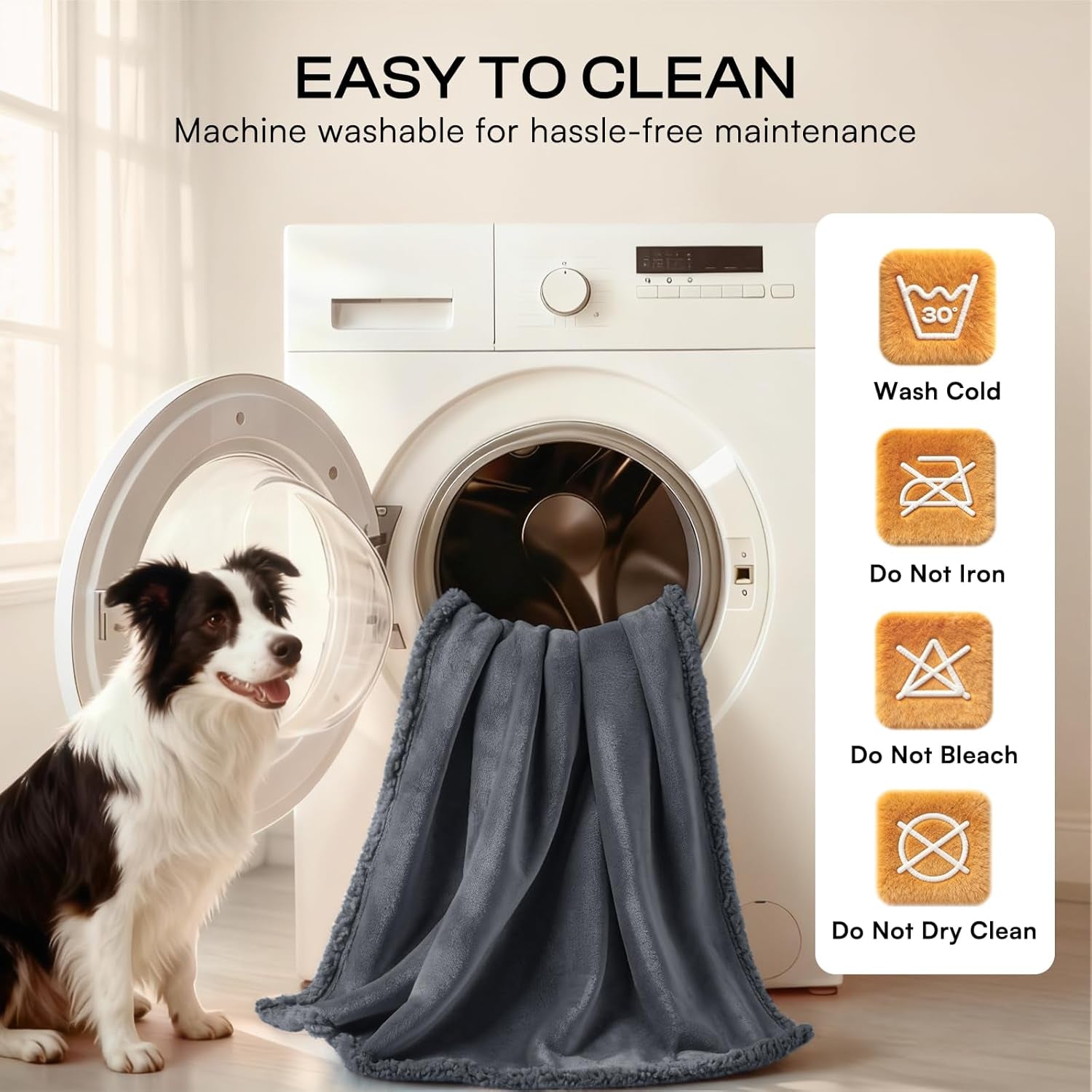 Waterproof Sherpa Pet Blanket Dark Gray Small（40" X 28"）