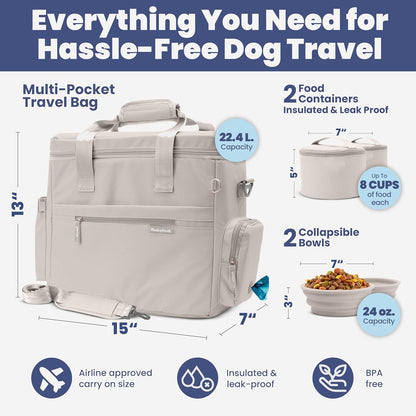The Original Doggy Bag™ Travel Set- Beige