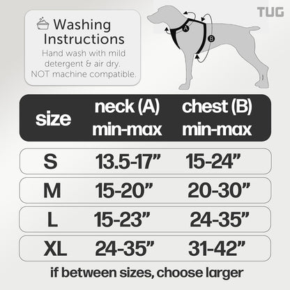 Grab Dog Harness | Integrated Traffic Leash Magnetically Attached for Quick Control (Large/Black)
