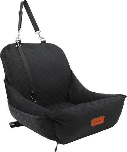 Dog Car Seat for Small Dogs up to 25 Lbs (Black)