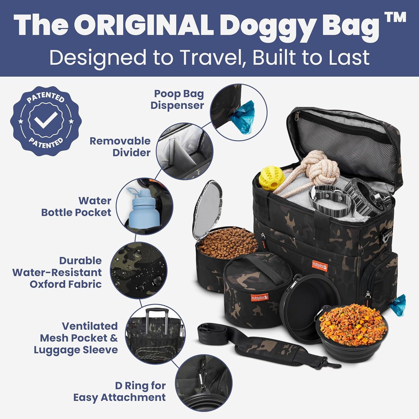 The Original Doggy Bag™ Travel Set- Camo