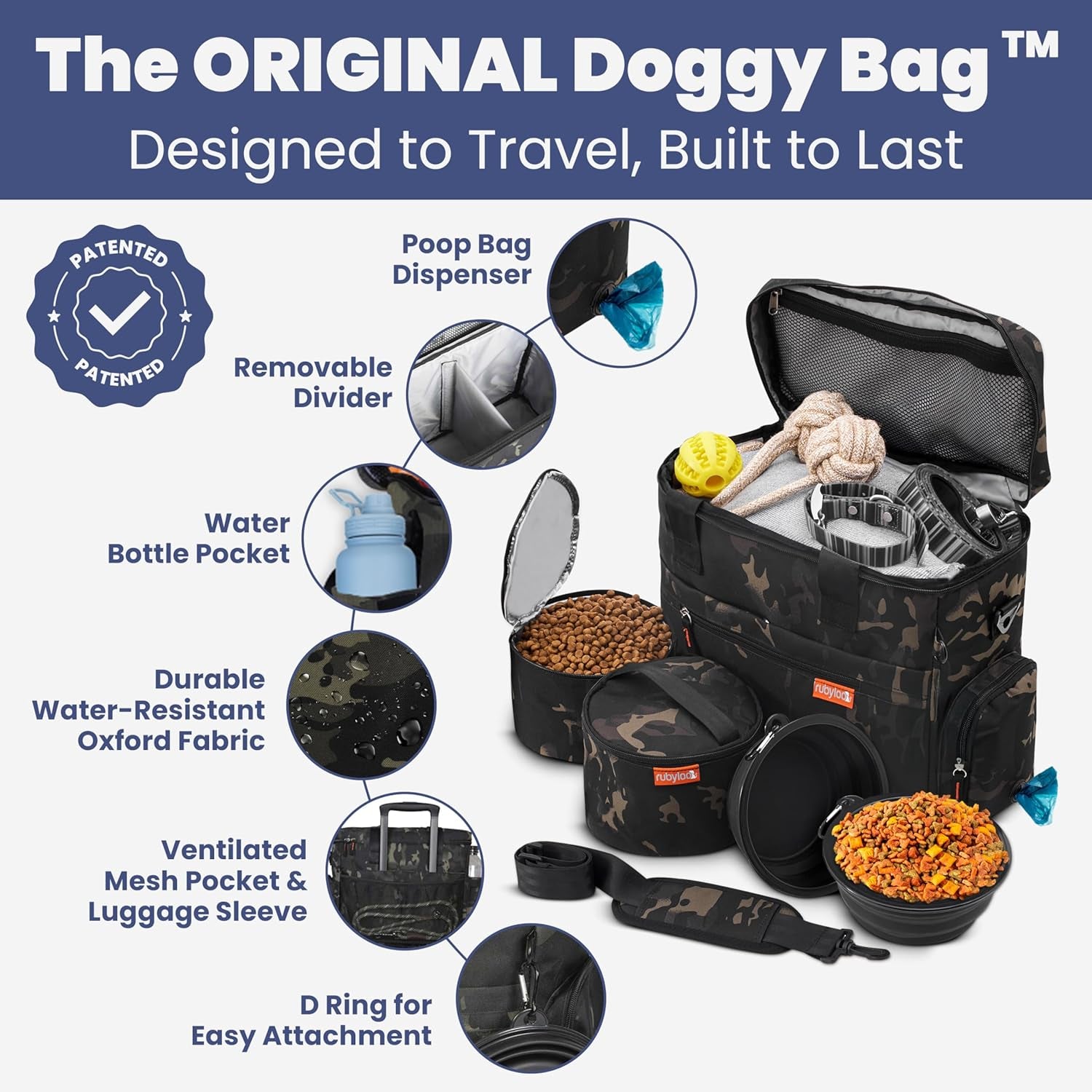 The Original Doggy Bag™ Travel Set- Camo