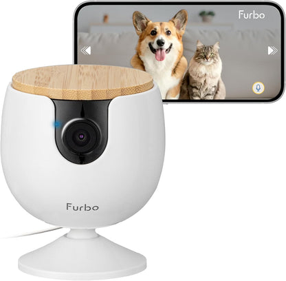 Mini Pet Camera: Basic See & Talk Features, No AI Alerts, No Subscription Required, Pet Security Cam W/Barking/Meowing Alerts, 130° Wide Angle View, 2-Way Audio, Smart Home Monitoring