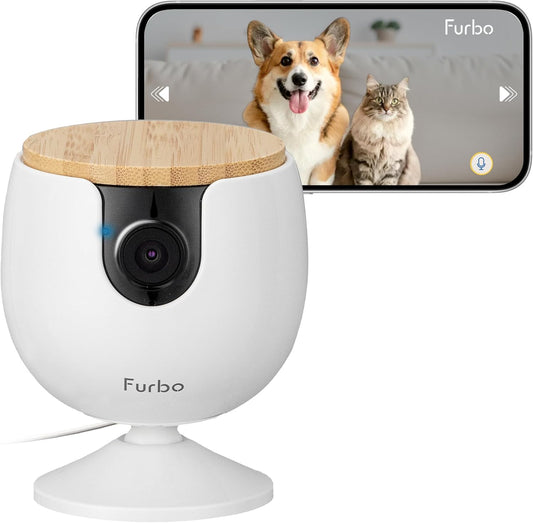 Mini Pet Camera: Basic See & Talk Features, No AI Alerts, No Subscription Required, Pet Security Cam W/Barking/Meowing Alerts, 130° Wide Angle View, 2-Way Audio, Smart Home Monitoring