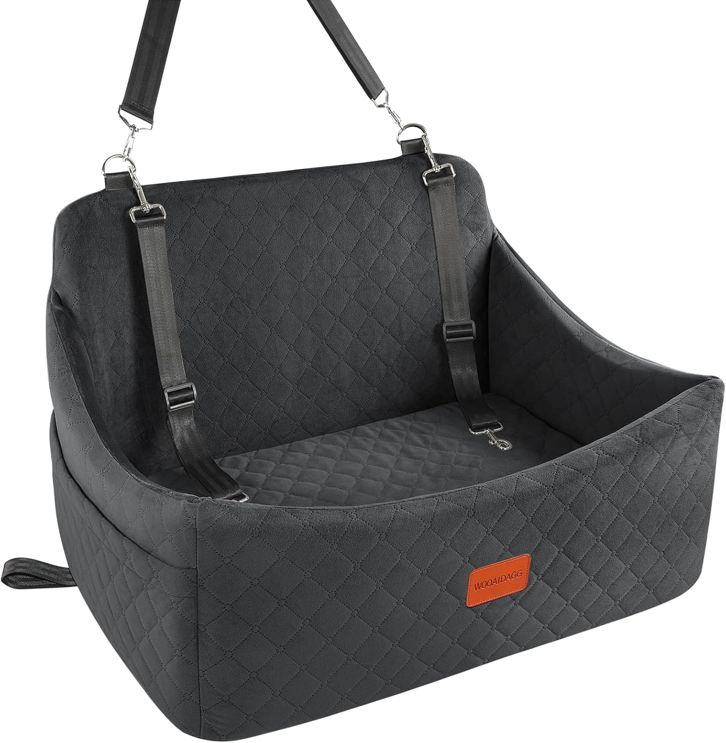 Dog Car Seat for Dogs up to 55Lbs (Black,Large)