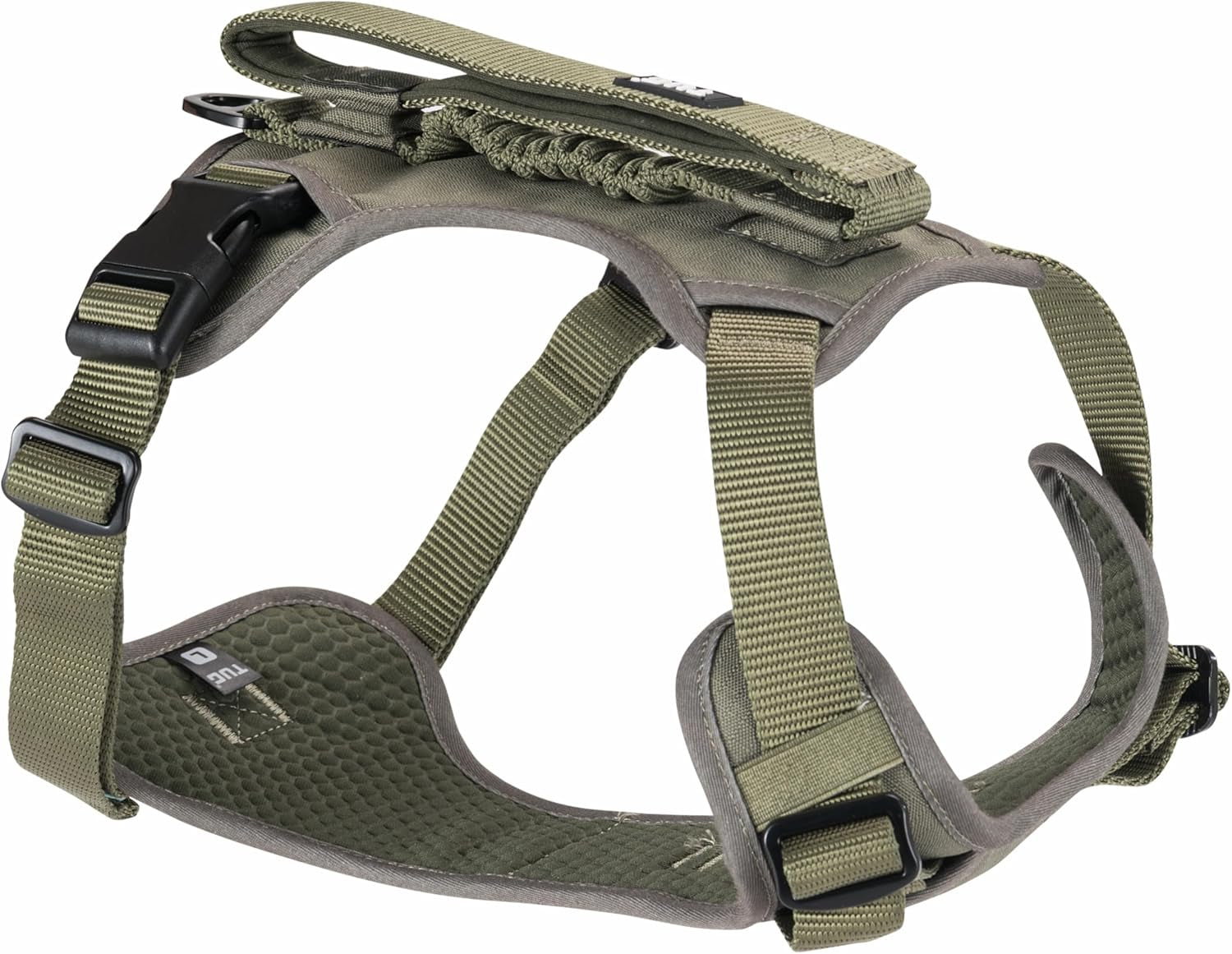 Grab Dog Harness | Integrated Traffic Leash Magnetically Attached for Quick Control (Medium/Green)
