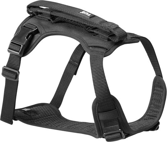 Grab Dog Harness | Integrated Traffic Leash Magnetically Attached for Quick Control (Large/Black)