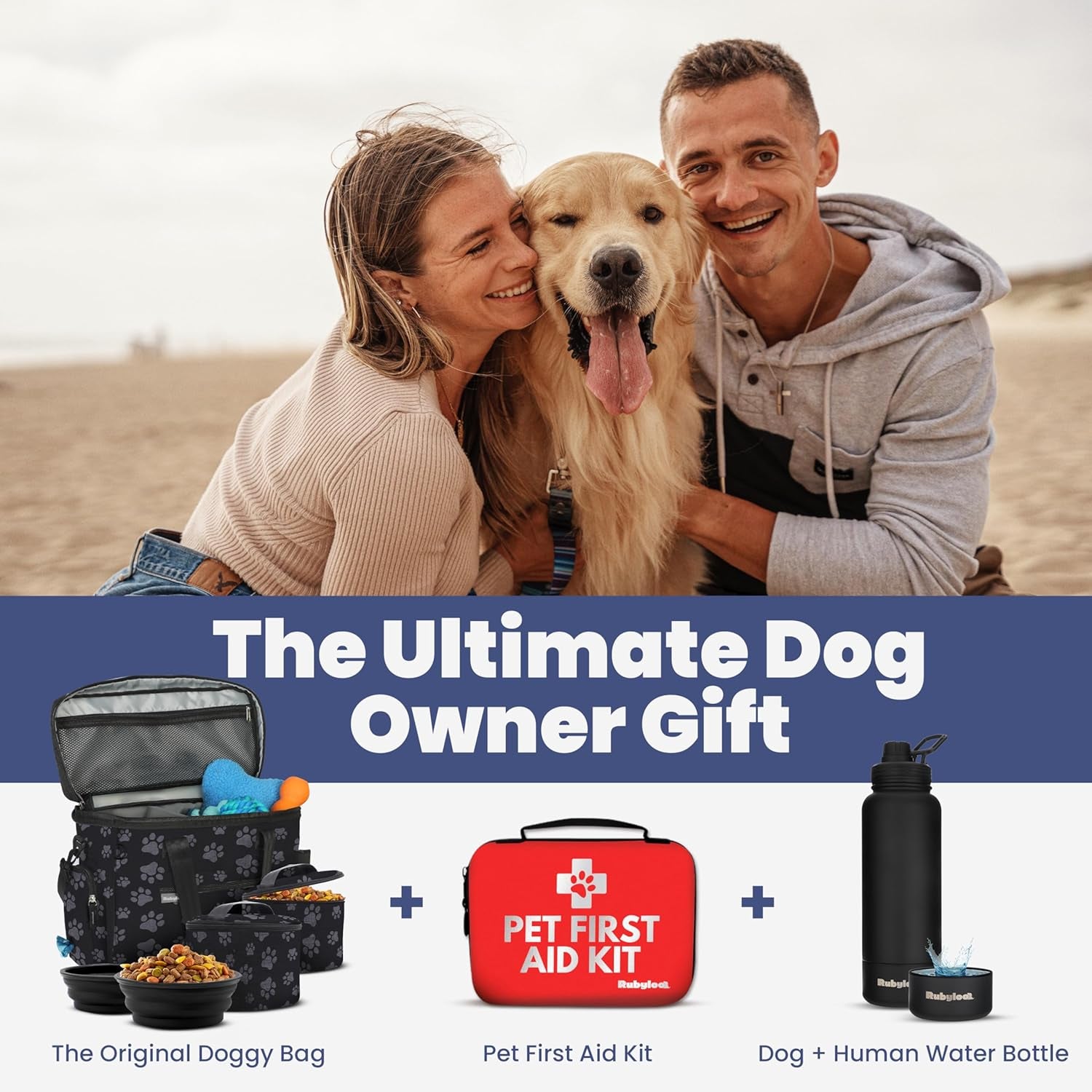 The Original Doggy Bag™ Travel Set- Paw Print