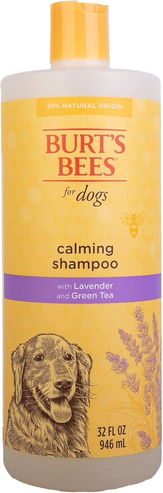 Calming Dog Shampoo with Lavender and Green Tea, 95% Natural Origin Formulas, Calming Lavender Dog Shampoo - Gentle Dog Shampoo, Best Dog Shampoo, Lavender, 32 Oz