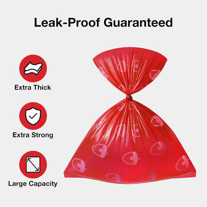 Dog Poop Bag Dispenser with Strawberry Scented Bags