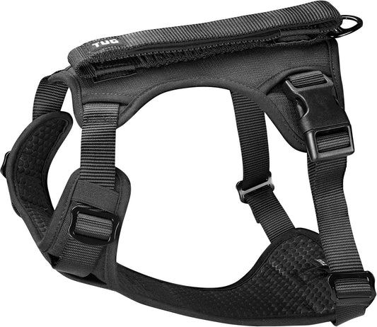 Grab Dog Harness | Integrated Traffic Leash Magnetically Attached for Quick Control (Small/Black)