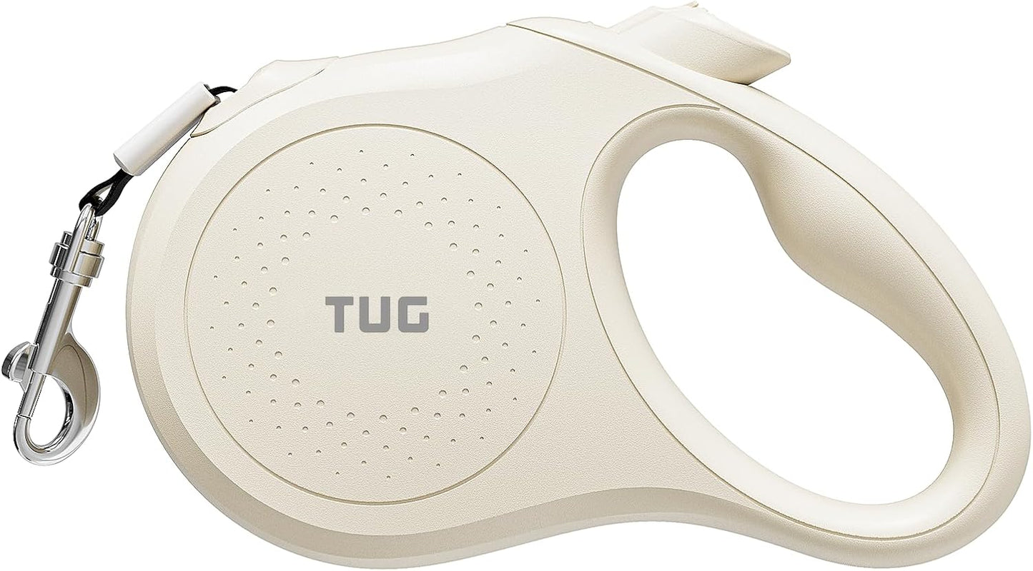 Quest Retractable Dog Leash – 16 ft, Tangle-Free (Medium, Cream)