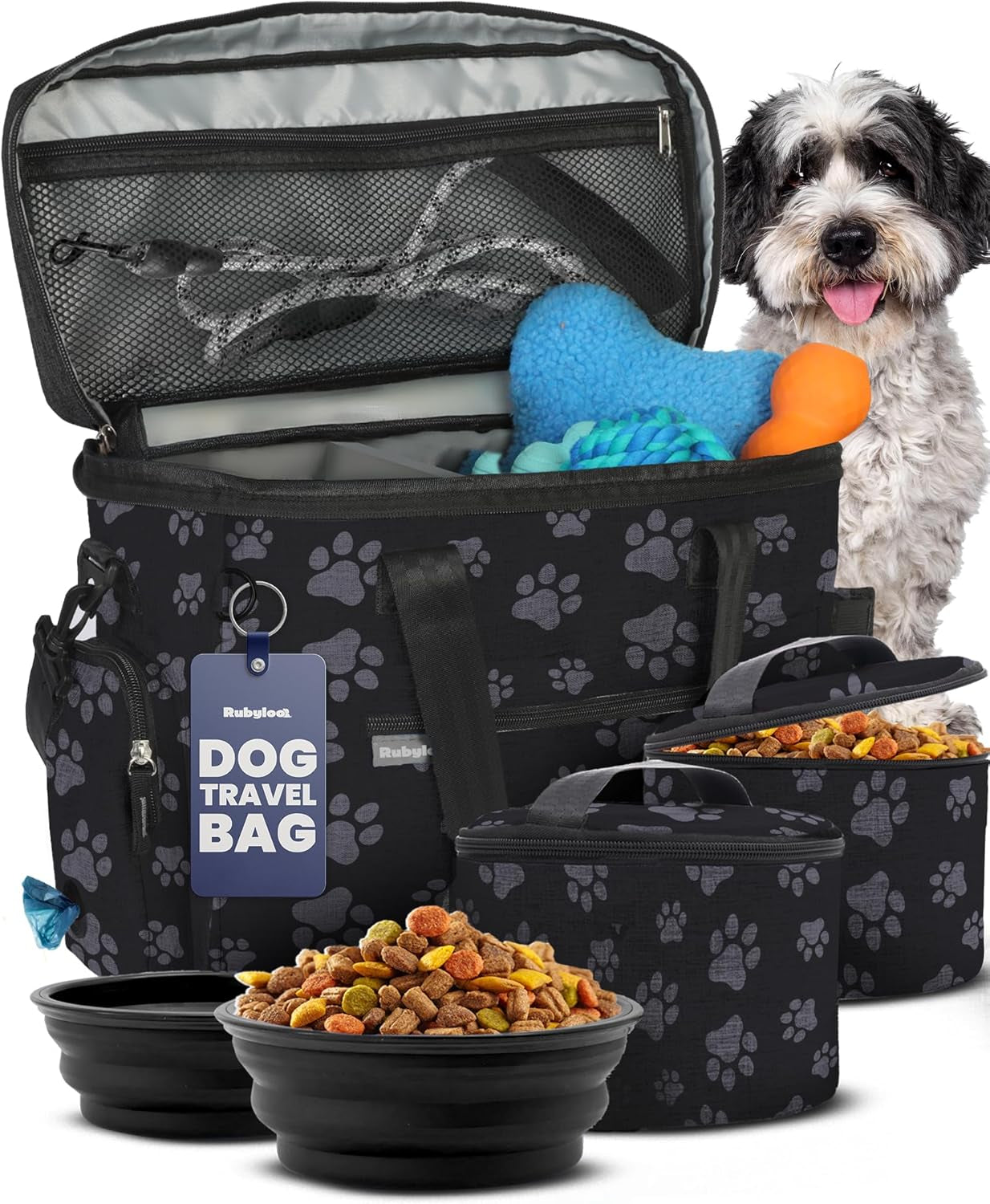 The Original Doggy Bag™ Travel Set- Paw Print