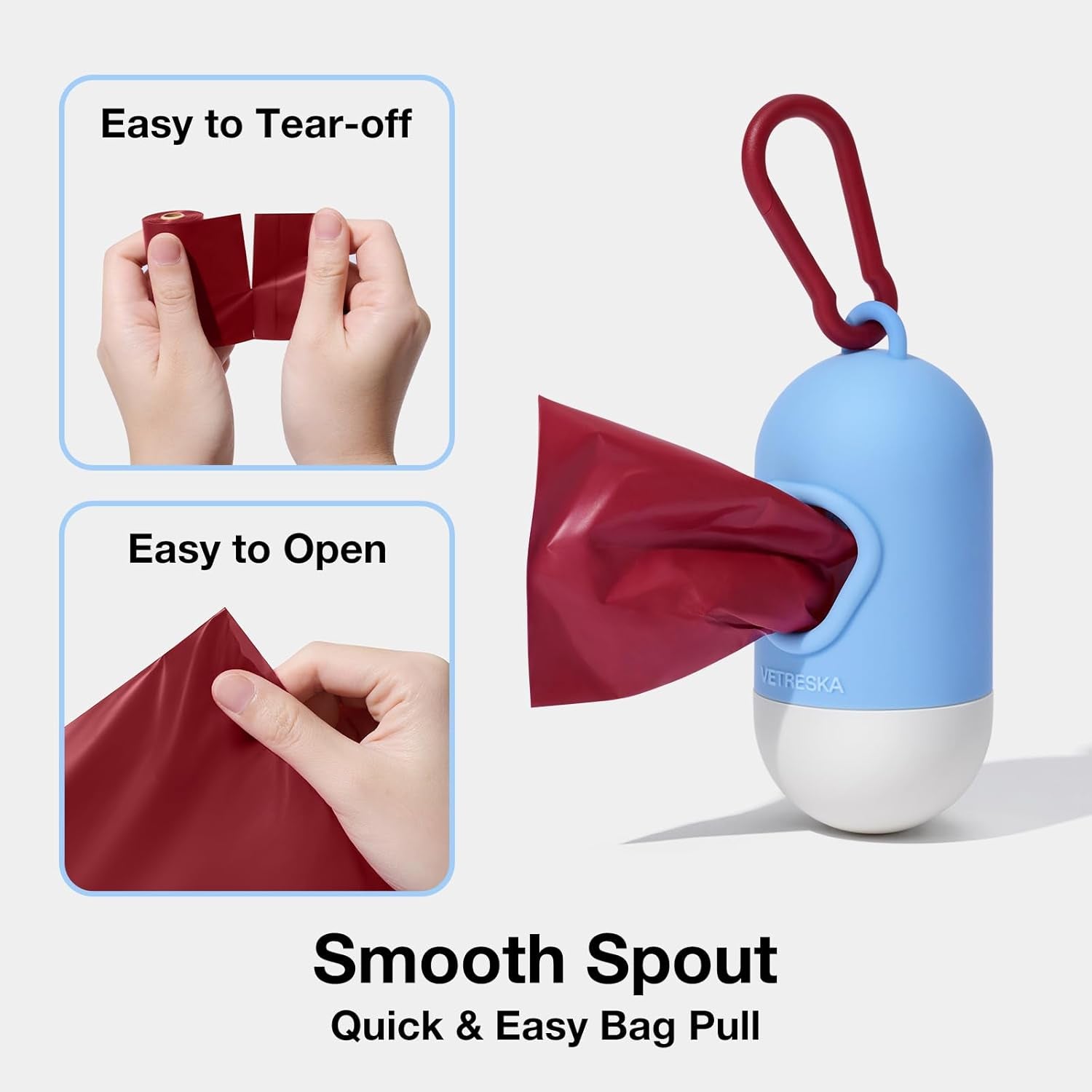 Dog Poop Bag with Dispenser Rose & Amberwood Scented