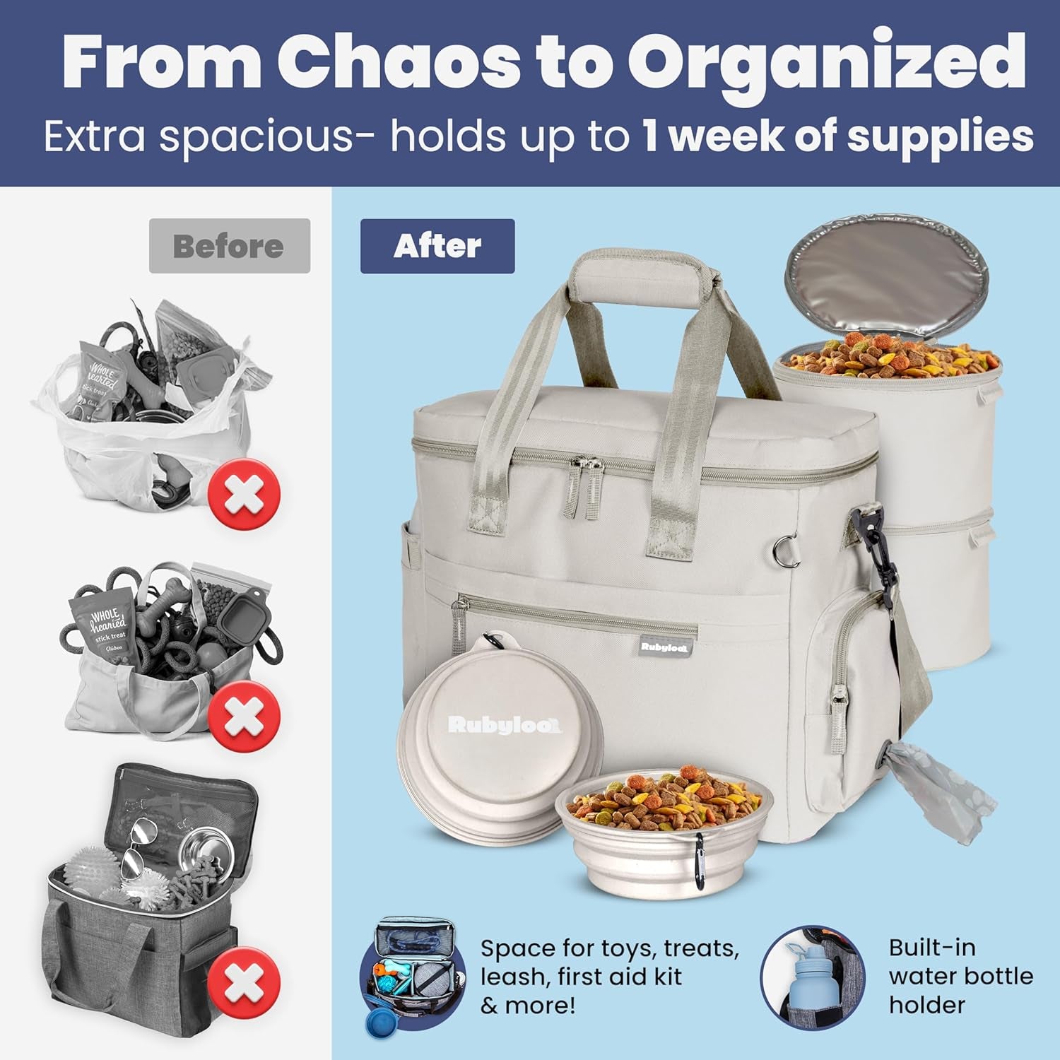 The Original Doggy Bag™ Travel Set- Beige