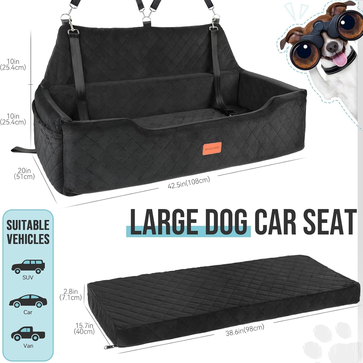 Large Dog Car Seat under 100 Lbs 