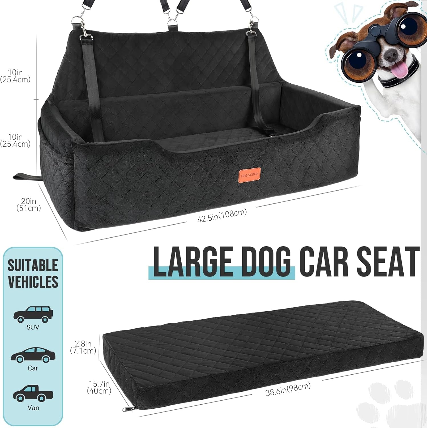 Large Dog Car Seat under 100 Lbs 