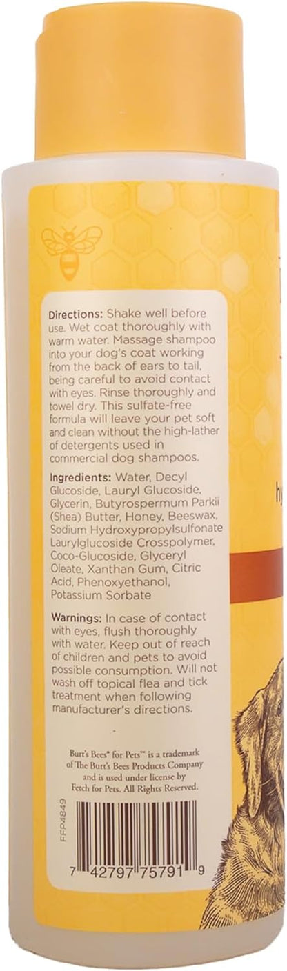 Hypoallergenic Dog Shampoo with Shea Butter and Honey, Gentle Fragrance Free Shampoo for Sensitive Dogs with 95% Natural Origin Skin and Coat Formula, 16 Fl Oz - 2 Pack